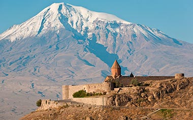 The Khor Virap Monastery and Mount Ararat in Armenia